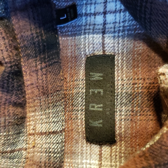 KR3W flannel button down - mens large - Picture 4 of 6